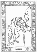A coloring page of the lion king